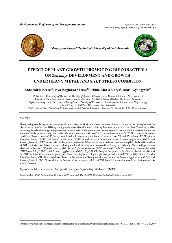 (PDF) EFFECT OF PLANT GROWTH PROMOTING RHIZOBACTERIA ON Zea mays ...