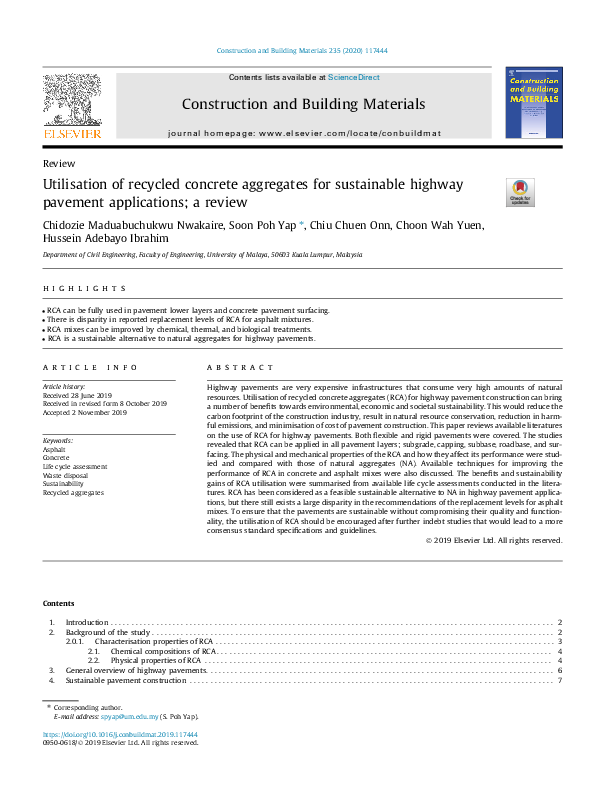 (PDF) Utilisation of recycled concrete aggregates for sustainable ...