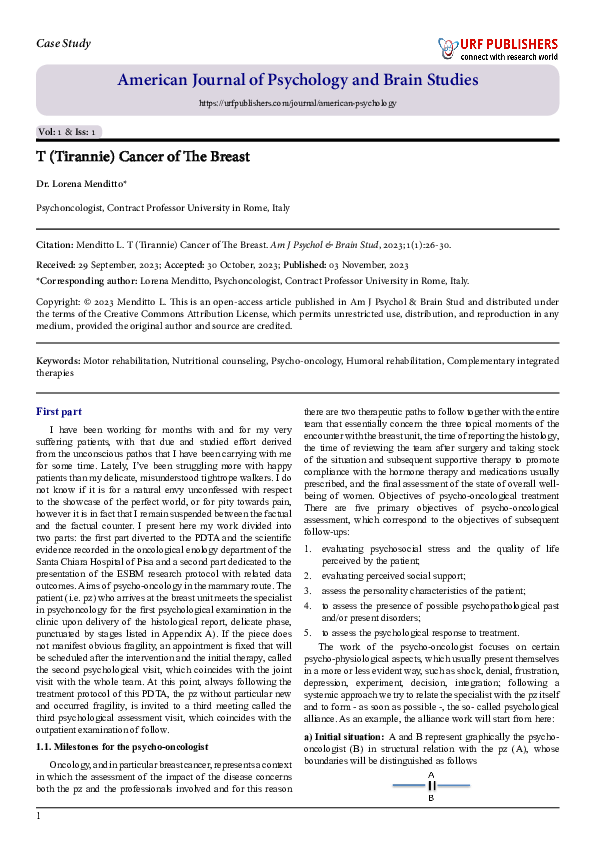 (PDF) American Journal of Psychology and Brain Studies