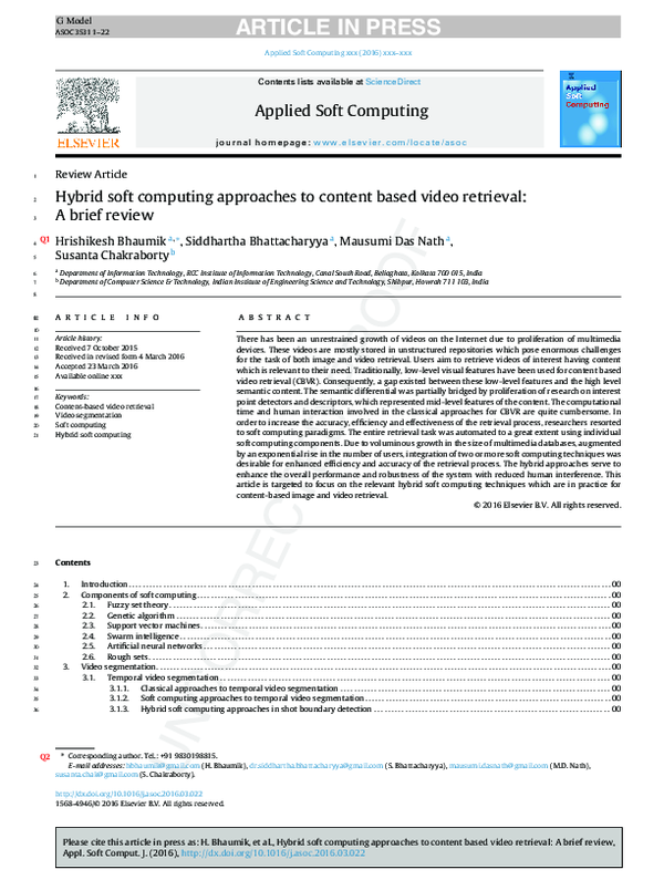 (PDF) Hybrid soft computing approaches to content based video retrieval ...