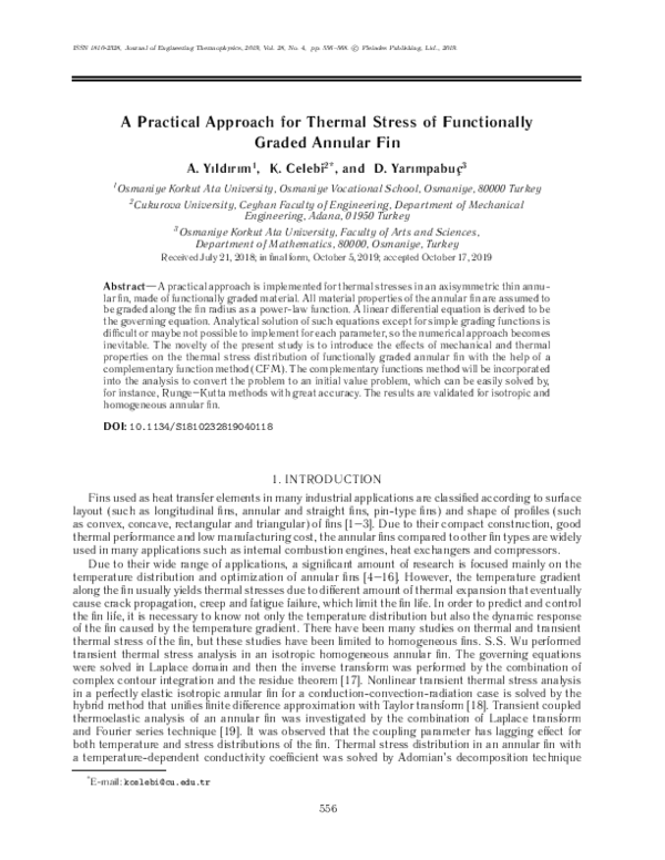 (PDF) A Practical Approach for Thermal Stress of Functionally Graded ...