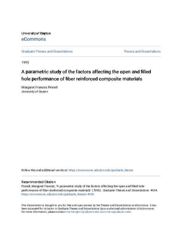 (PDF) A parametric study of the factors affecting the open and filled ...