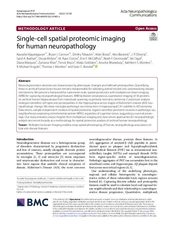 (PDF) Single-cell Spatial Proteomic Imaging for Human Neuropathology