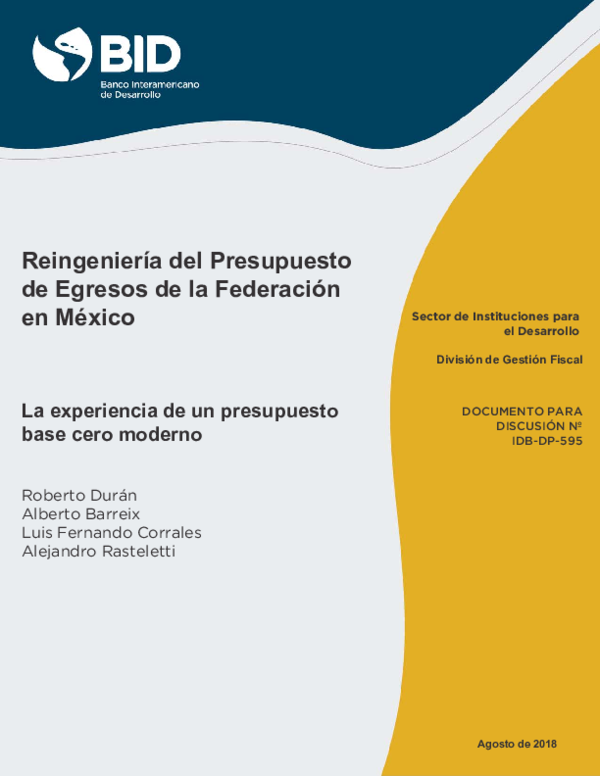 (PDF) Reingeniería del Presupuesto de Egresos de la Federación en ...