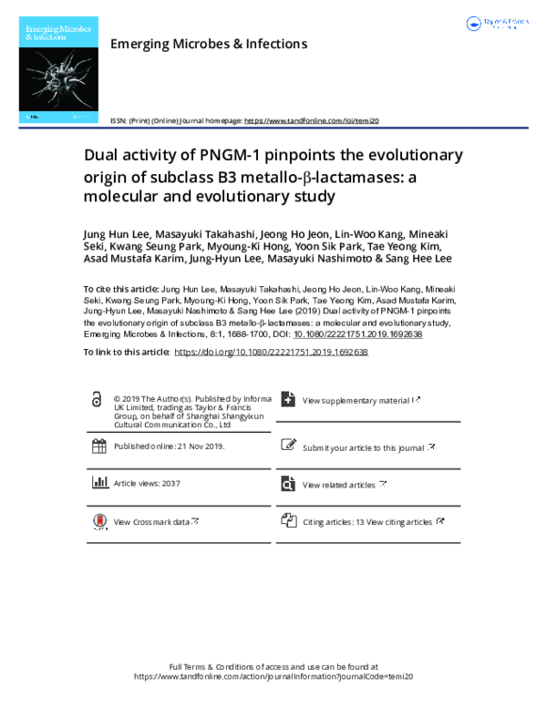(PDF) Dual activity of PNGM-1 pinpoints the evolutionary origin of ...