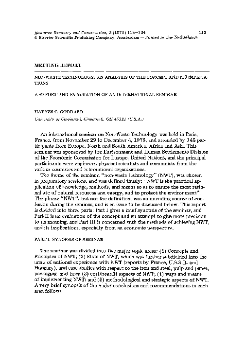 (PDF) Non-waste technology: An analysis of the concept and its ...