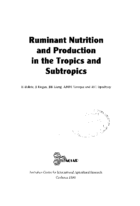 (PDF) Ruminant Nutrition and Production in the Tropics and Subtropics