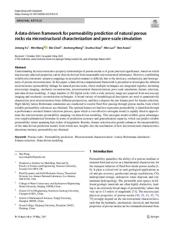 (PDF) A data-driven framework for permeability prediction of natural ...