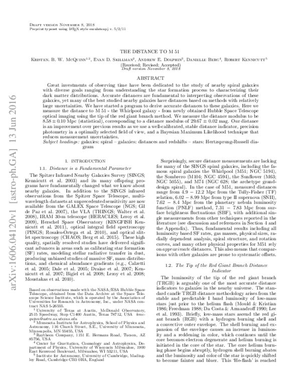 (PDF) The Distance to M51