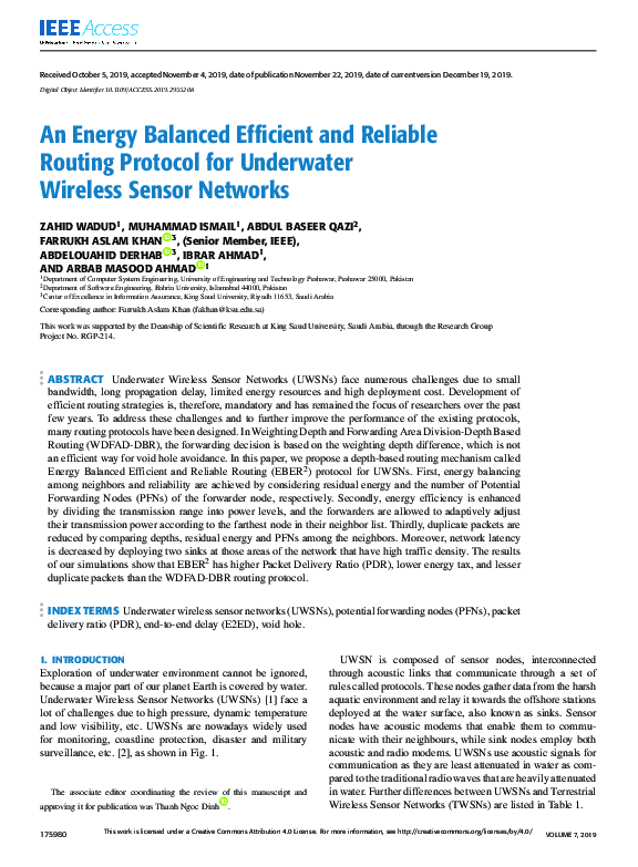 (PDF) An Energy Balanced Efficient and Reliable Routing Protocol for ...
