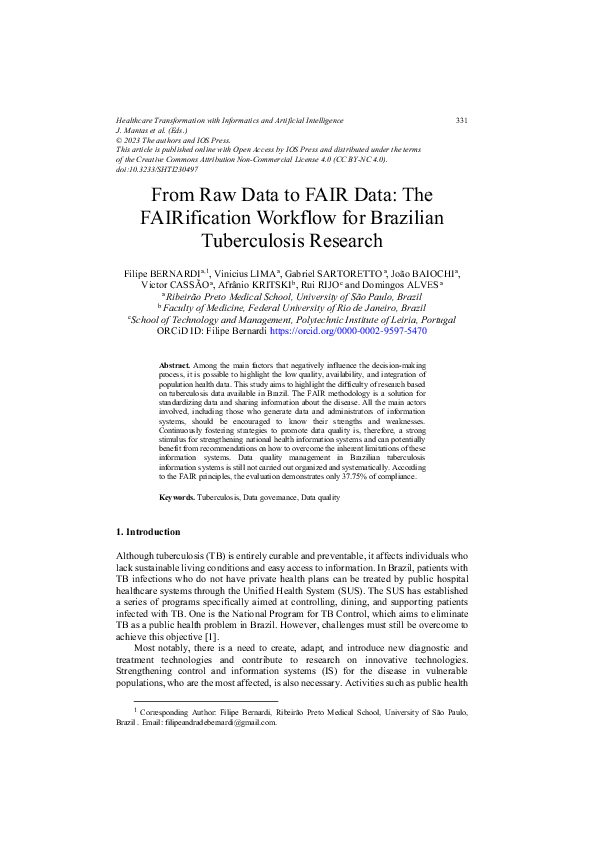 Pdf From Raw Data To Fair Data The Fairification Workflow For