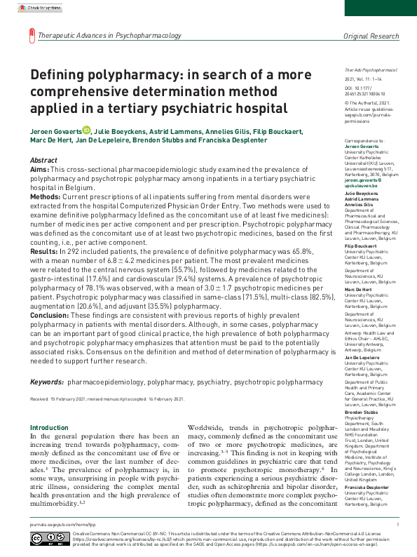 (PDF) Defining polypharmacy: in search of a more comprehensive ...