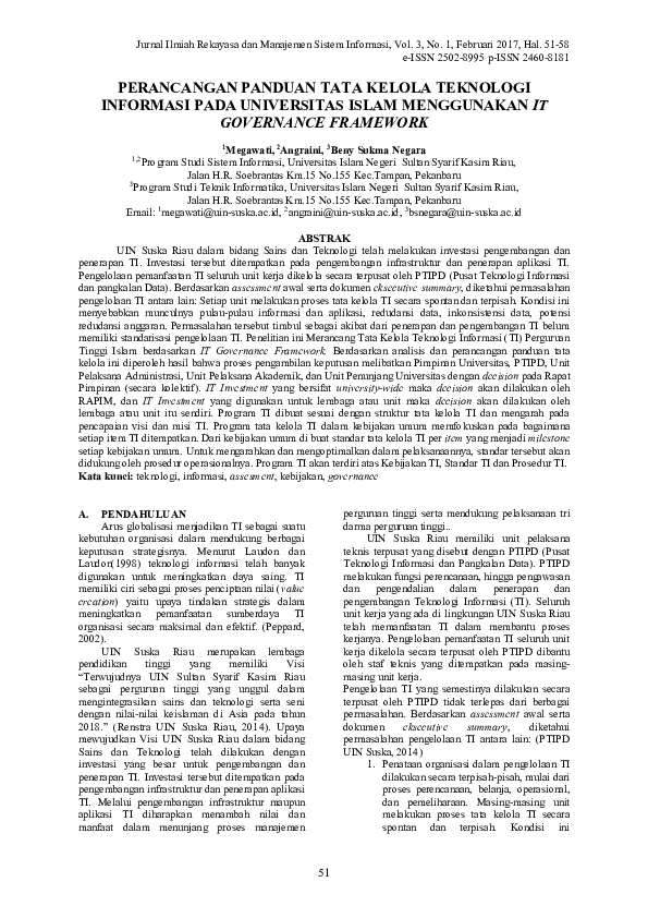 (PDF) Perancangan Panduan Tata Kelola Teknologi Informasi Pada ...