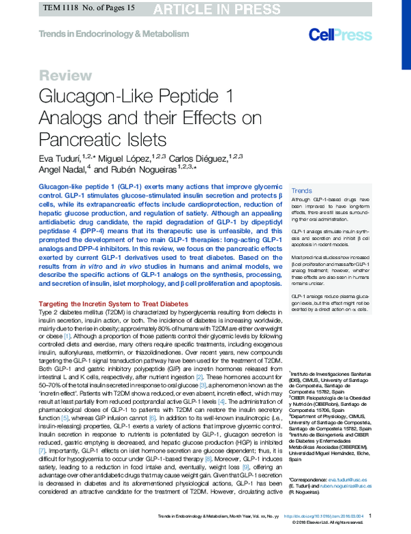 Photo inspiration: Gallery Detail: Pdf Glucagon Like Peptide 1 Analogs And Their Effects On