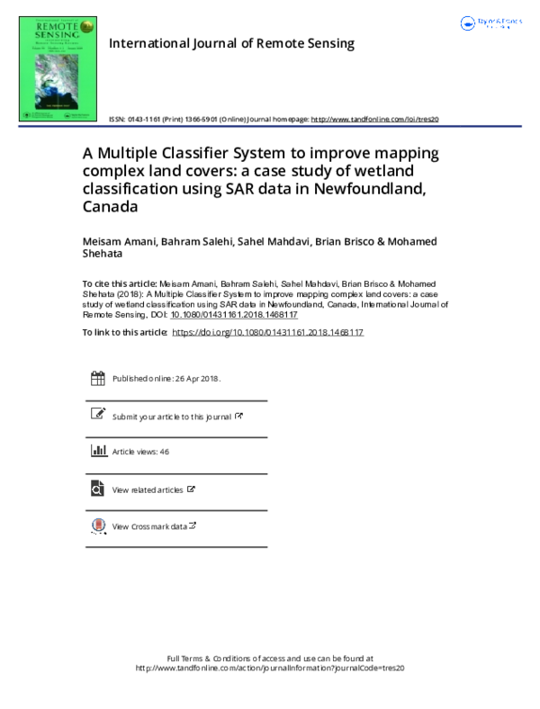 (PDF) A Multiple Classifier System to improve mapping complex land ...