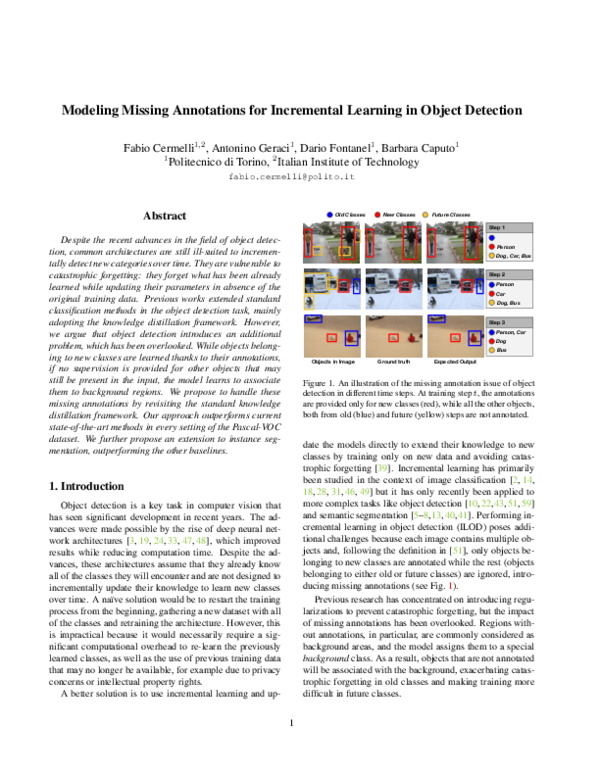 (PDF) Modeling Missing Annotations for Incremental Learning in Object ...