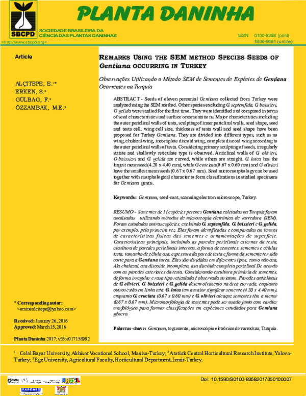 (PDF) Remarks Using the SEM method Species Seeds of Gentiana occurring ...