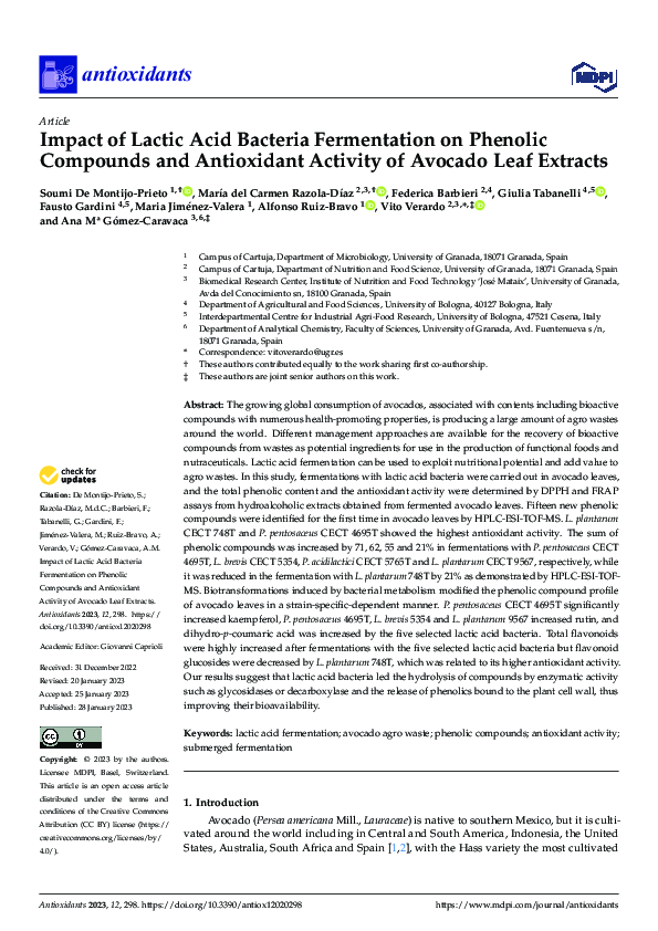 (PDF) Impact of Lactic Acid Bacteria Fermentation on Phenolic Compounds ...