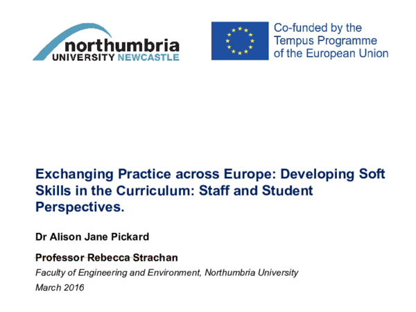 (PPT) Exchanging practice across Europe: developing soft skills in the ...