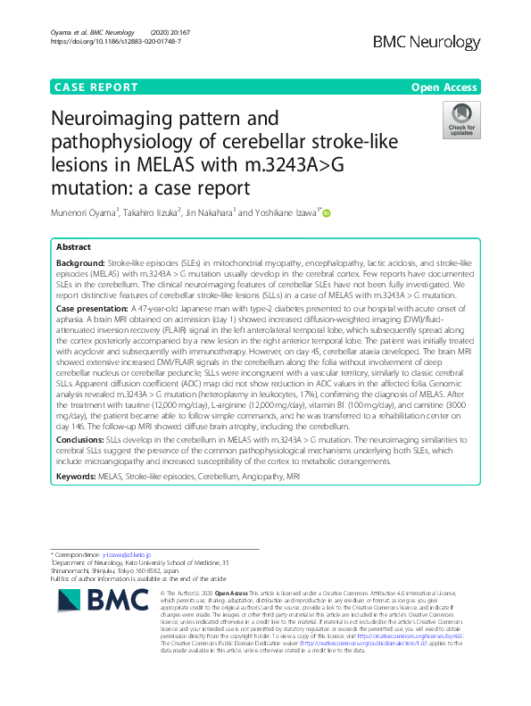 (PDF) Neuroimaging pattern and pathophysiology of cerebellar stroke ...