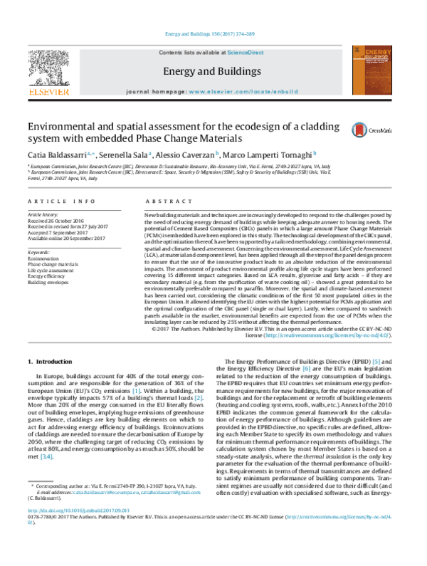(PDF) Environmental and spatial assessment for the ecodesign of a ...