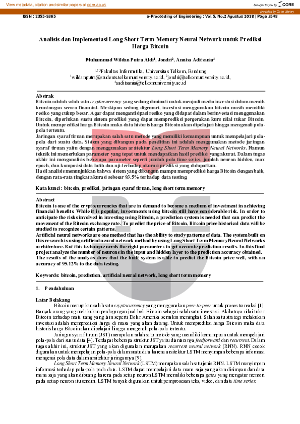 (PDF) Analisis dan Implementasi Long Short Term Memory Neural Network ...