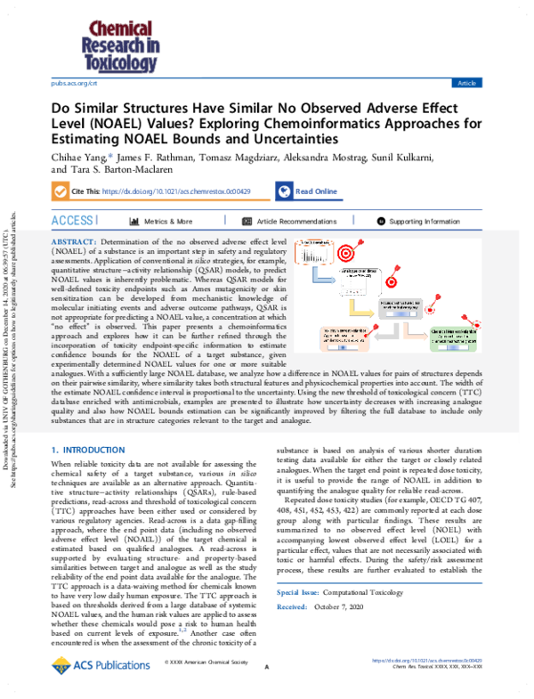 (PDF) Do Similar Structures Have Similar No Observed Adverse Effect ...