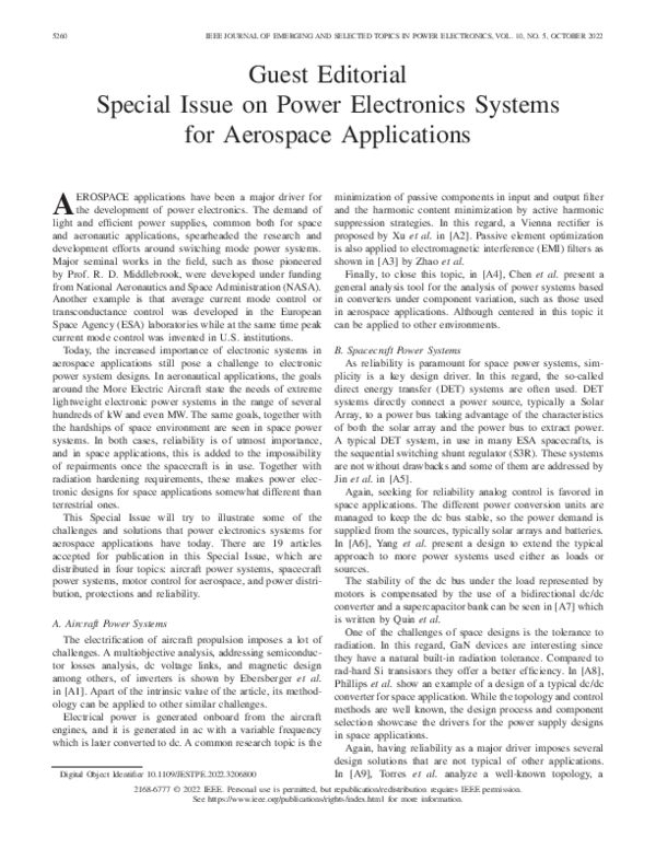 (PDF) Guest editorial - special issue on power electronics in DC ...