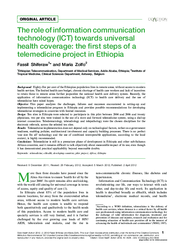 (PDF) The role of information communication technology (ICT) towards ...