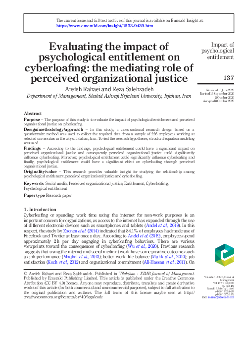 View of Cyberloafing: A review and research agenda - Lim - 2024 - Applied ...