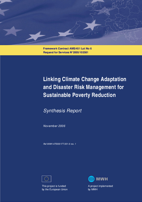 (PDF) Linking climate change adaptation and disaster risk management ...