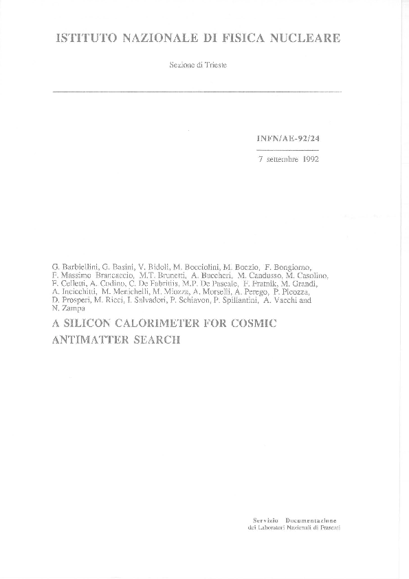 (PDF) Istituto Nazionale DI Fisica Nucleare