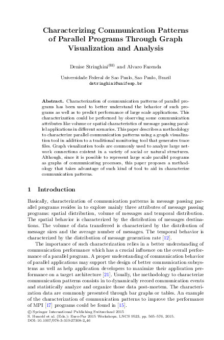 (PDF) Characterizing Communication Patterns of Parallel Programs ...