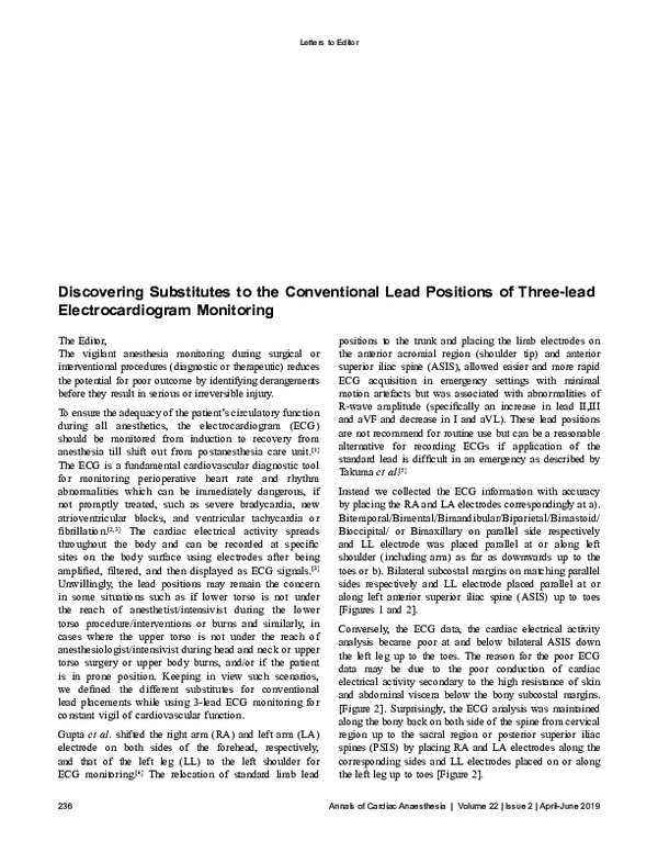 (PDF) Discovering substitutes to the conventional lead positions of ...