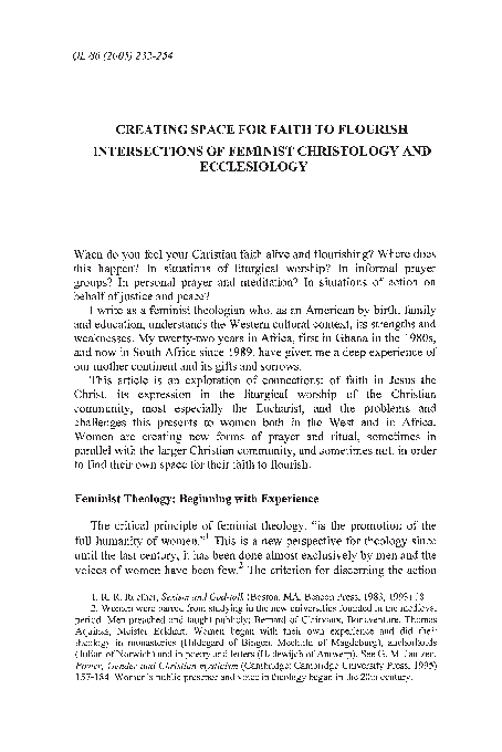 (PDF) Creating Space for Faith to Flourish