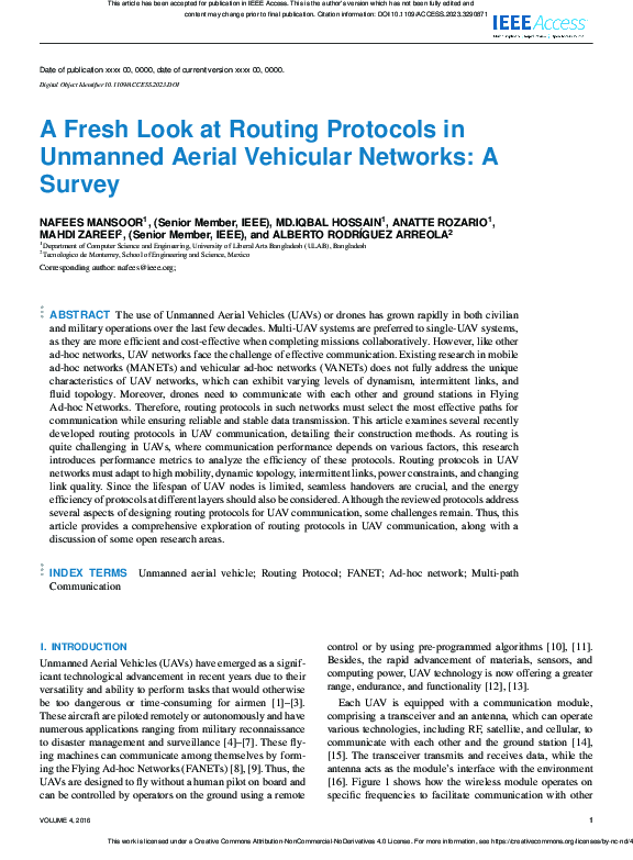 (PDF) A Fresh Look at Routing Protocols in Unmanned Aerial Vehicular ...