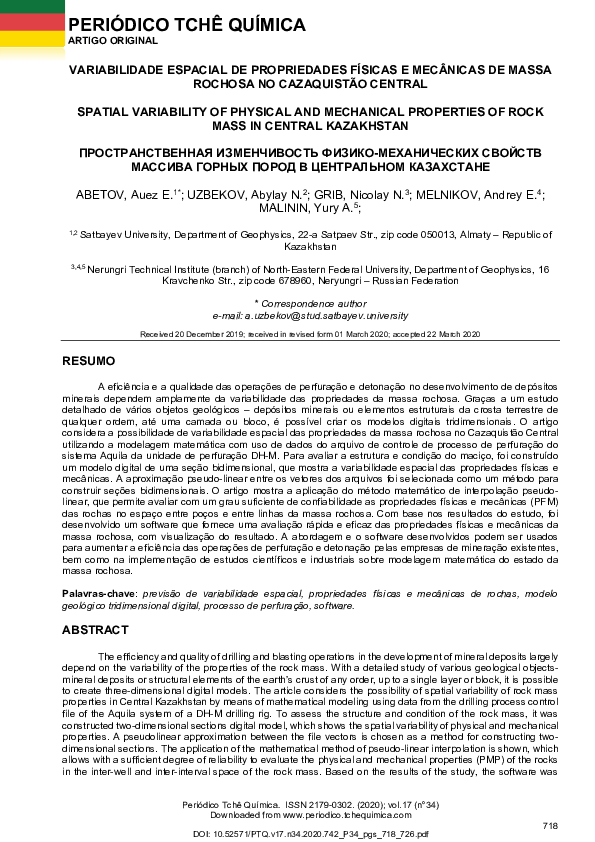(PDF) Spatial Variability of Physical and Mechanical Properties of Rock ...