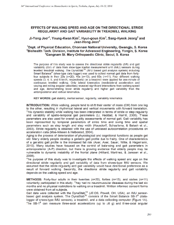 (PDF) Effects of walking speed and age on the directional stride ...