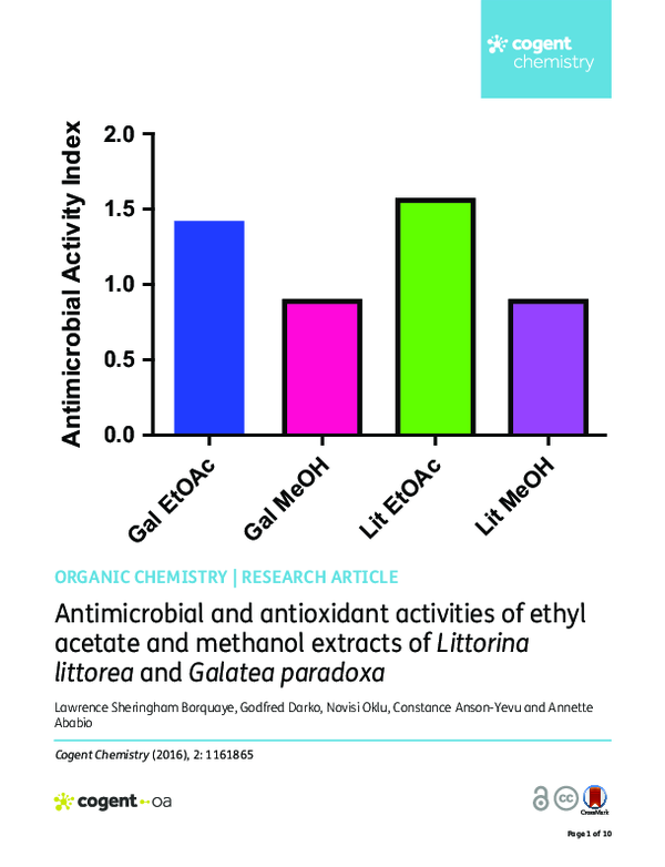 (PDF) Antimicrobial and antioxidant activities of ethyl acetate and ...