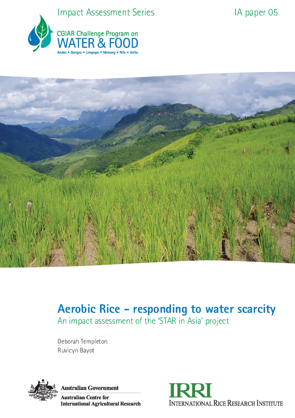 (PDF) Aerobic Rice-responding to water scarcity, An impact assessment ...