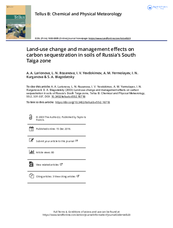 (PDF) Land-use change and management effects on carbon sequestration in ...
