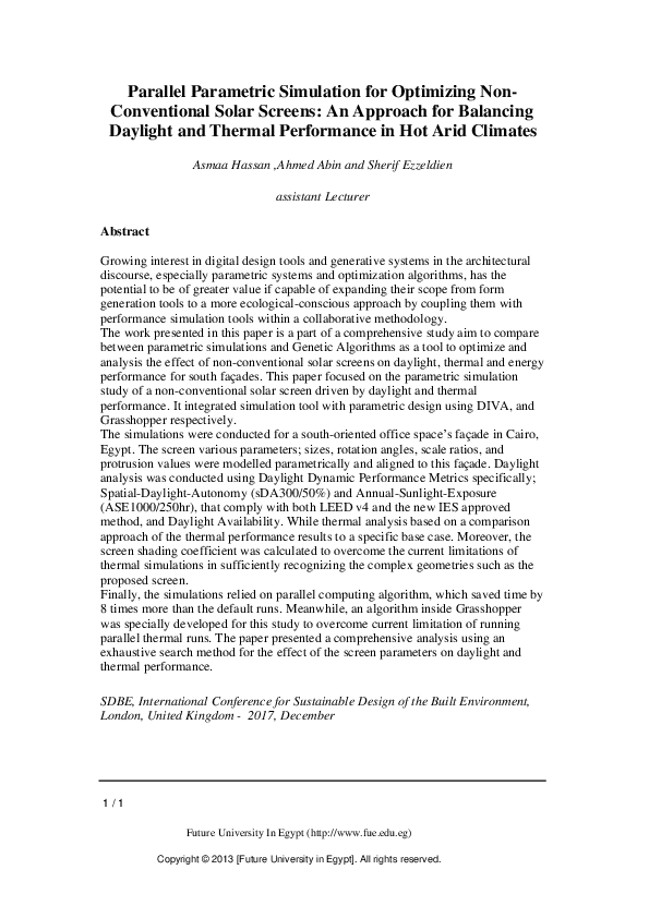 (PDF) Page 1 Parallel Parametric Simulation for Optimizing Non ...