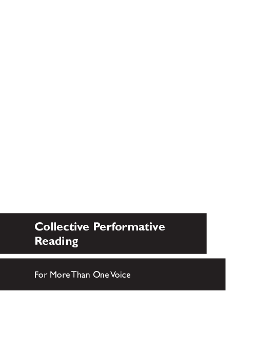 (PDF) Collective Performative Reading