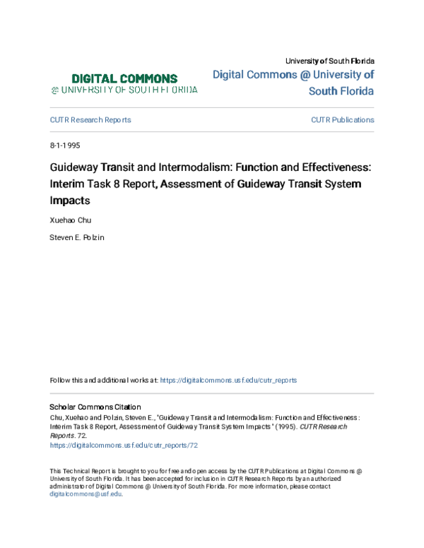 (PDF) Guideway Transit and Intermodalism: Function and Effectiveness ...