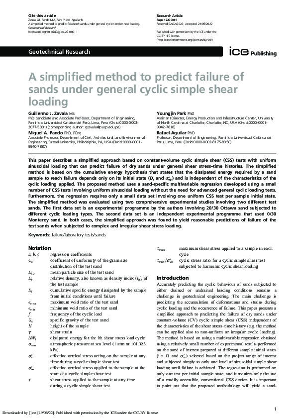 (PDF) A simplified method to predict failure of sands under general ...