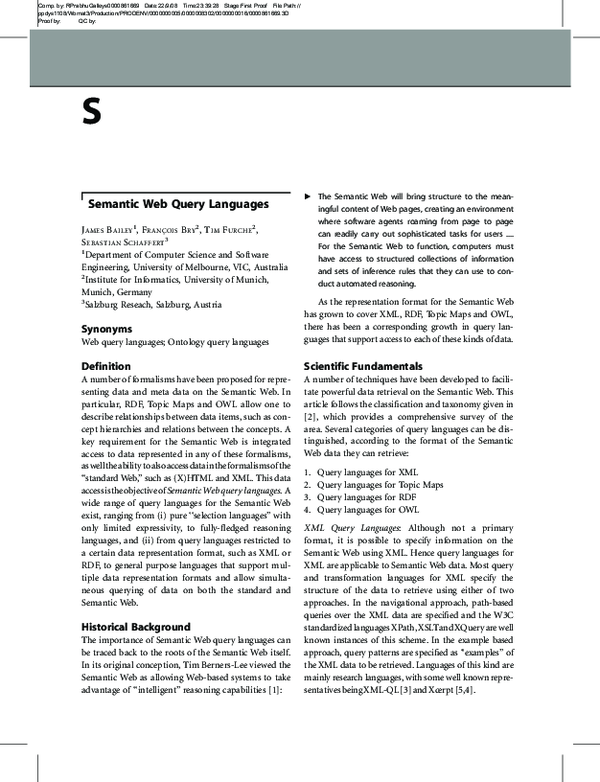(PDF) Semantic web query languages