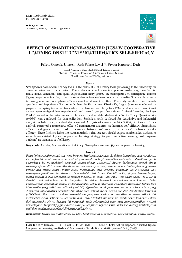 (PDF) Effect of Smartphone-Assisted Jigsaw Cooperative Learning on ...