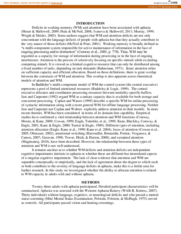 (PDF) Exploring the Relationship between Working Memory Capacity and ...