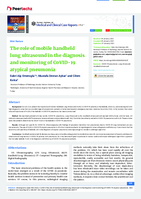 (PDF) The role of mobile handheld lung ultrasound in the diagnosis and ...