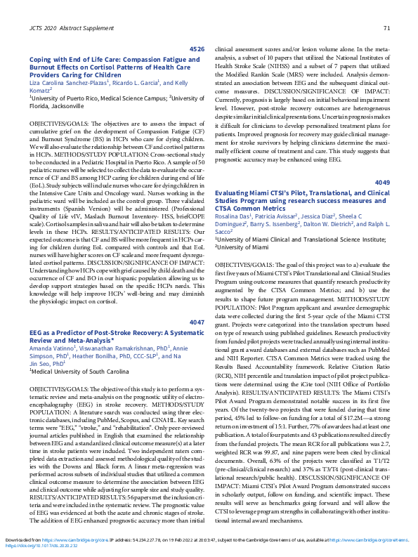 (PDF) 4526 Coping with End of Life Care: Compassion Fatigue and Burnout ...